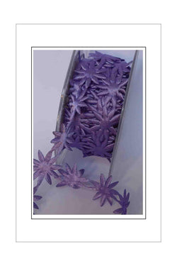 Patterned Ribbon - Puffy - Daisies Lavender - A Paper Experience