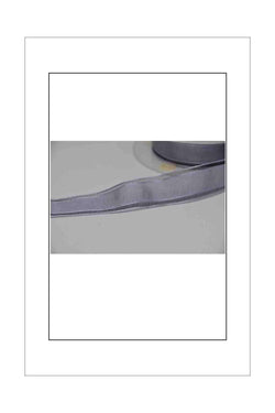 Satin Ribbon, Contrasting Organza Edge Dusky Lavender / Black - A Paper Experience