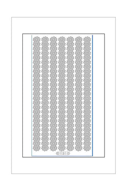Adhesives - Stickers - Borders Daisy Flowers - Gold