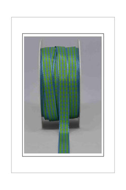 Gingham Ribbon - Green/Blue - A Paper Experience
