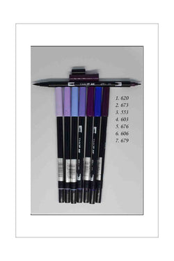 Pens - Tombow Dual Ended Fine/Brush - Purples