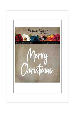 Dies - Paper Rose - Christmas - Words - Merry Christmas Tall Script