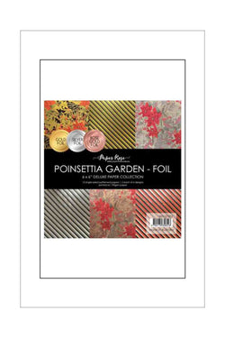 6 x 6 - Patterned - Paper Pad - Poinsettia Garden Foil