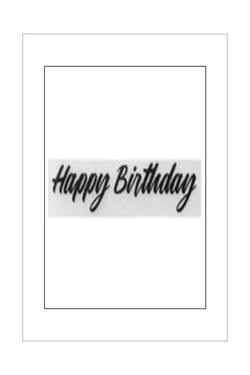 Embossing Folder - Poppy Crafts - Happy Birthday - Strip