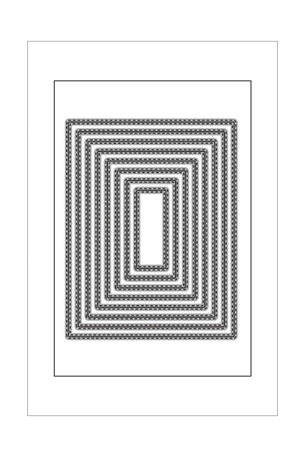 Dies - Poppy Crafts - Nesting - Stitched Rectangles - A Paper Experience