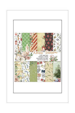 6 x 6 - Patterned - Paper Pad - Poppy Crafts Xmas Season