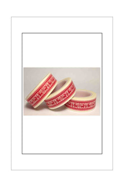 Washi Tape - Christmas - Reindeer - Red on White