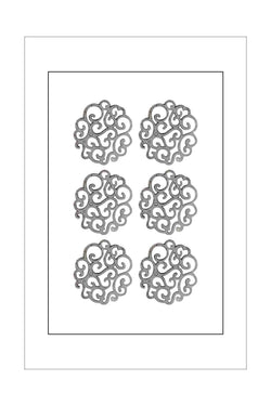 Charms - Metal - Ultimate Crafts - Swirled Doily