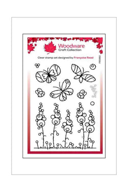 Stamps - Woodware - Garden Border with Butterflies