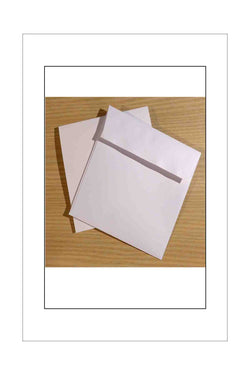 120 x 120 Square - Card & Envelope - Packs (10) - White
