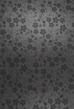 A4 - Patterned - Metallic Spring Garden - Black on Black - A Paper Experience