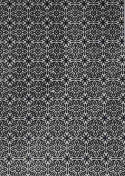 A4 - Patterned - Velvet / Flocked - Venetian Tile - Black & White - A Paper Experience