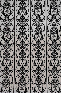 A4 - Patterned - Velvet / Flocked - Tiffany - Black & White - A Paper Experience