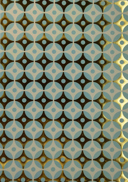 A4 - Patterned - Gold Retro Circles - A Paper Experience