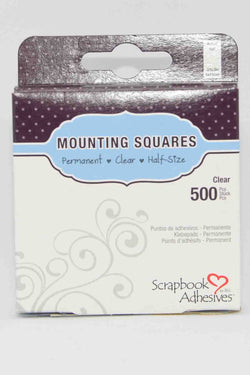 Adhesives - Scrapbook Adhesives - Mounting Squares 500 Clear 13mm x 5mm  (1/2" x 1/4").