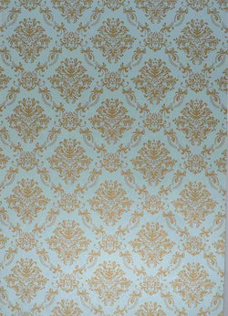 A4 - Patterned - Metallic Boudoir - Pale Blue / Gold - A Paper Experience