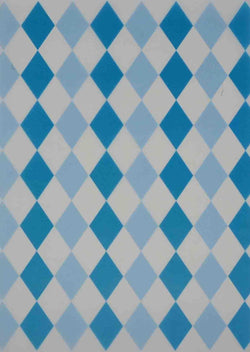 A4 - Translucent / Vellum - Patterned - Harlequin Diamonds - White / Turquoise / Pale Blue - A Paper Experience