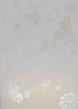 A4 - Metallic, Self-patterned - Lily - Ivory / Pearl - A Paper Experience
