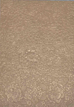 A4 - Metallic, Embossed Flowers - Bouquet - Old Gold (Mink) - A Paper Experience