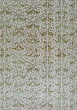 A4 - Patterned - Metallic Paris of Old - Light / Mid Green / Silver - A Paper Experience