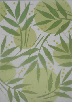 A4 - Translucent / Vellum - Patterned - Rainforest Leaf - Green