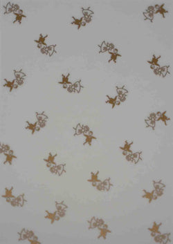 A4 - Translucent / Vellum - Patterned - Dancing Wedding Bride and Groom - Gold / Sheer - A Paper Experience