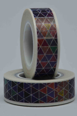 Washi Tape - Triangles 1 - 5 Colours Purple / Maroon Theme