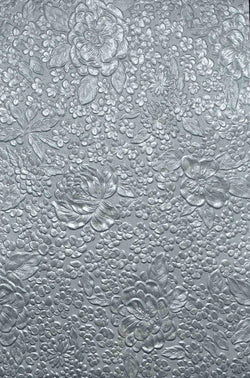 A4 - Metallic, Embossed Bouquet - Silver - A Paper Experience
