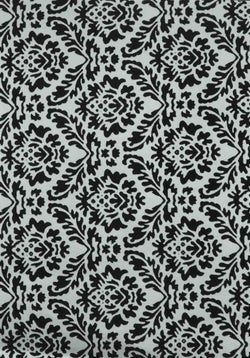 A4 - Patterned - Velvet Damask - (Suede - Flocked) - Black and Matt Silver - A Paper Experience