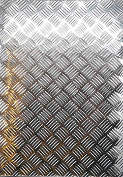 A4 - Metallic, Embossed Sticky Foil - Tread Plate - Silver - A Paper Experience