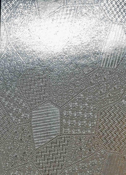 A4 - Patterned - Metallic Flat Foil - Patchwork - Silver - A Paper Experience