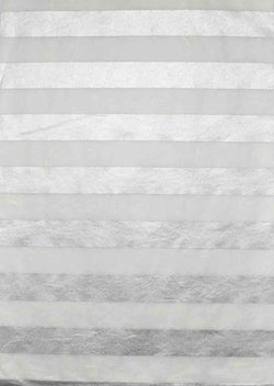 A4 - Handmade Papers - Mulberry - Silver / White Stripe - A Paper Experience
