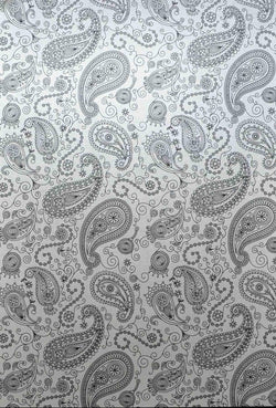A4 - Patterned - Metallic Paisley - Silver - click here to choose colour - A Paper Experience