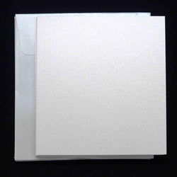 145 x 145 - Metallic Card & Envelope - Packs - Silver - A Paper Experience