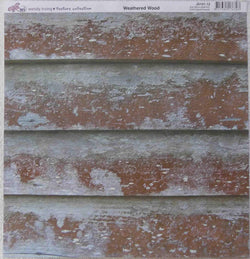 12 x 12 - Patterned - Weathered Wood - A Paper Experience