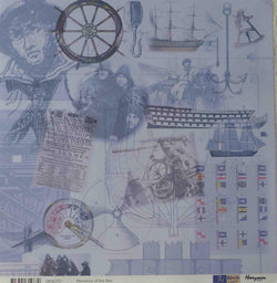 12 x 12 - Patterned - Romance of the Sea (Nautical) - A Paper Experience