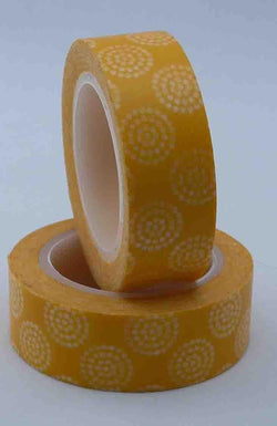Washi Tape - Dotty Circles - White on Orange - A Paper Experience