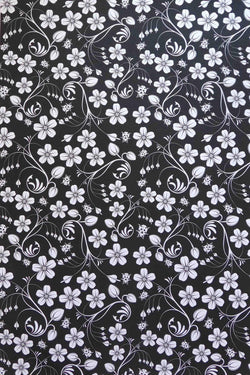 A4 - Patterned - Metallic Spring Garden - Black and White Reverse - A Paper Experience