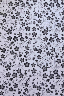 A4 - Patterned - Metallic Spring Garden - Black and White - A Paper Experience