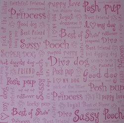 12 x 12 - Patterned - Animals - Dog Sassy Pooch - A Paper Experience