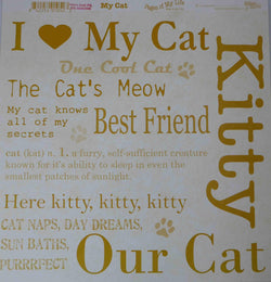 12 x 12 - Patterned - Animals - My Cat - A Paper Experience