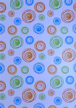 A4 - Patterned - Metallic - Scribble Circles - A Paper Experience