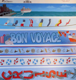12 x 12 - Patterned - Adventure - Travel - Cruise borders - A Paper Experience