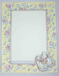 A4 - Letterhead - Baby Shoes - A Paper Experience