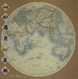 12 x 12 - Patterned - Adventure - Travel - My Holiday (World map) - A Paper Experience