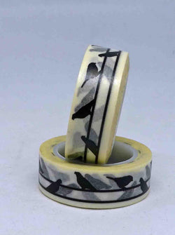 Washi Tape - Bird on a Wire - Black and White - A Paper Experience