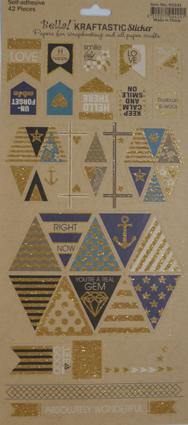Adhesives - Stickers - Bella Kraftastic Glitter Nautical - A Paper Experience