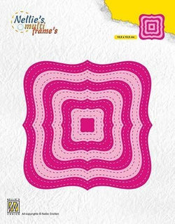 Dies - Nellie's Choice - Nesting Frames - Stitched Square Frames / Labels (Braced Squares) - A Paper Experience