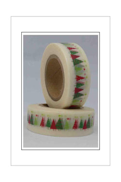 Washi Tape - Christmas - Red and Green Trees - A Paper Experience