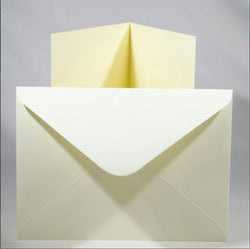 A5 Card & Envelope - Poppy Craft Packs (10) - Ivory / Cream